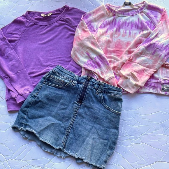 Multiples Other - Lot of 3 Skirt & Tees Girls Lucky Brand & Vanilla Star  XSMALL 5/6